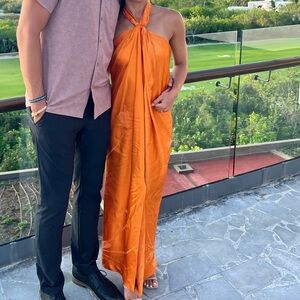 Zara Orange Maxi Dress